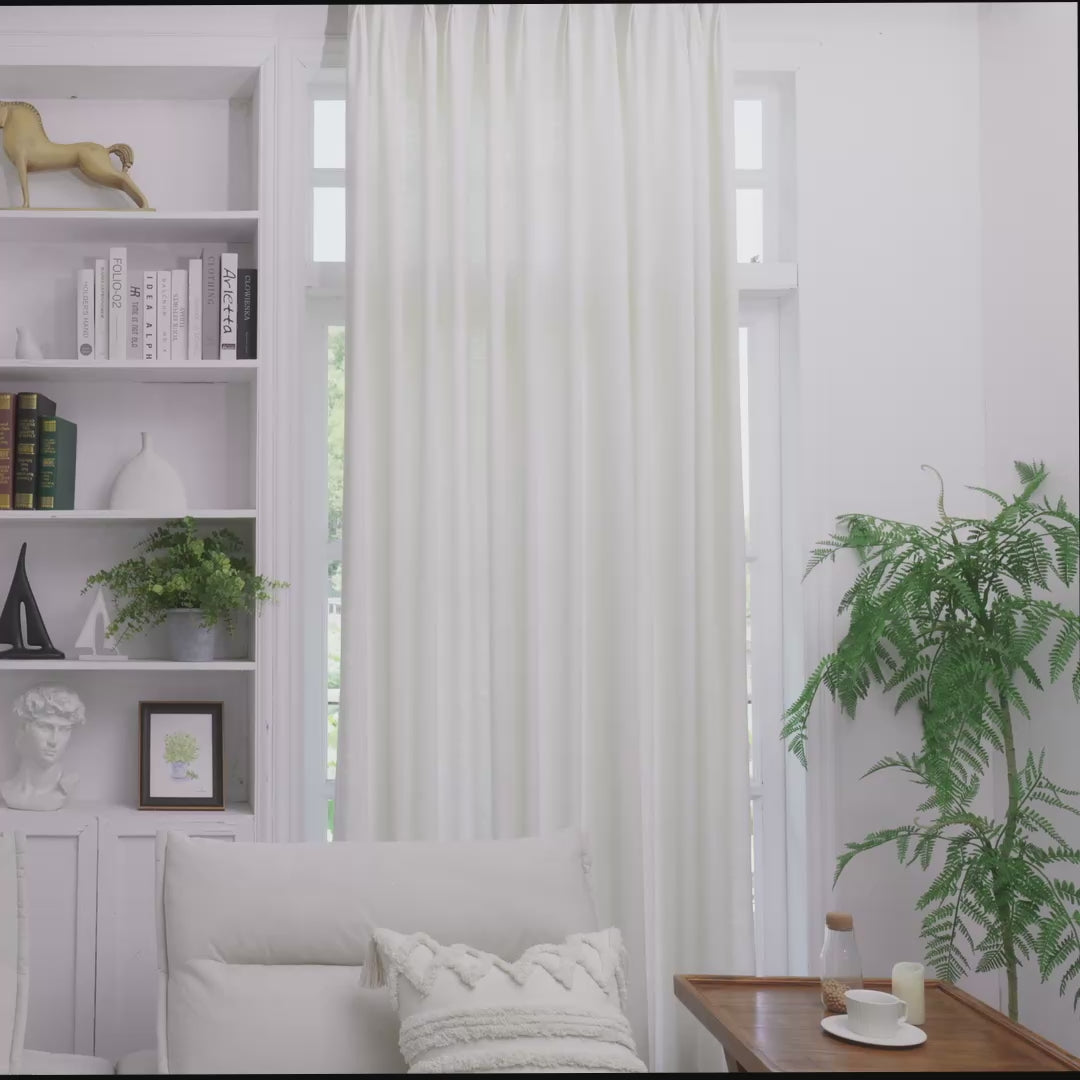 Jasper Dotted Linen Blend Curtains