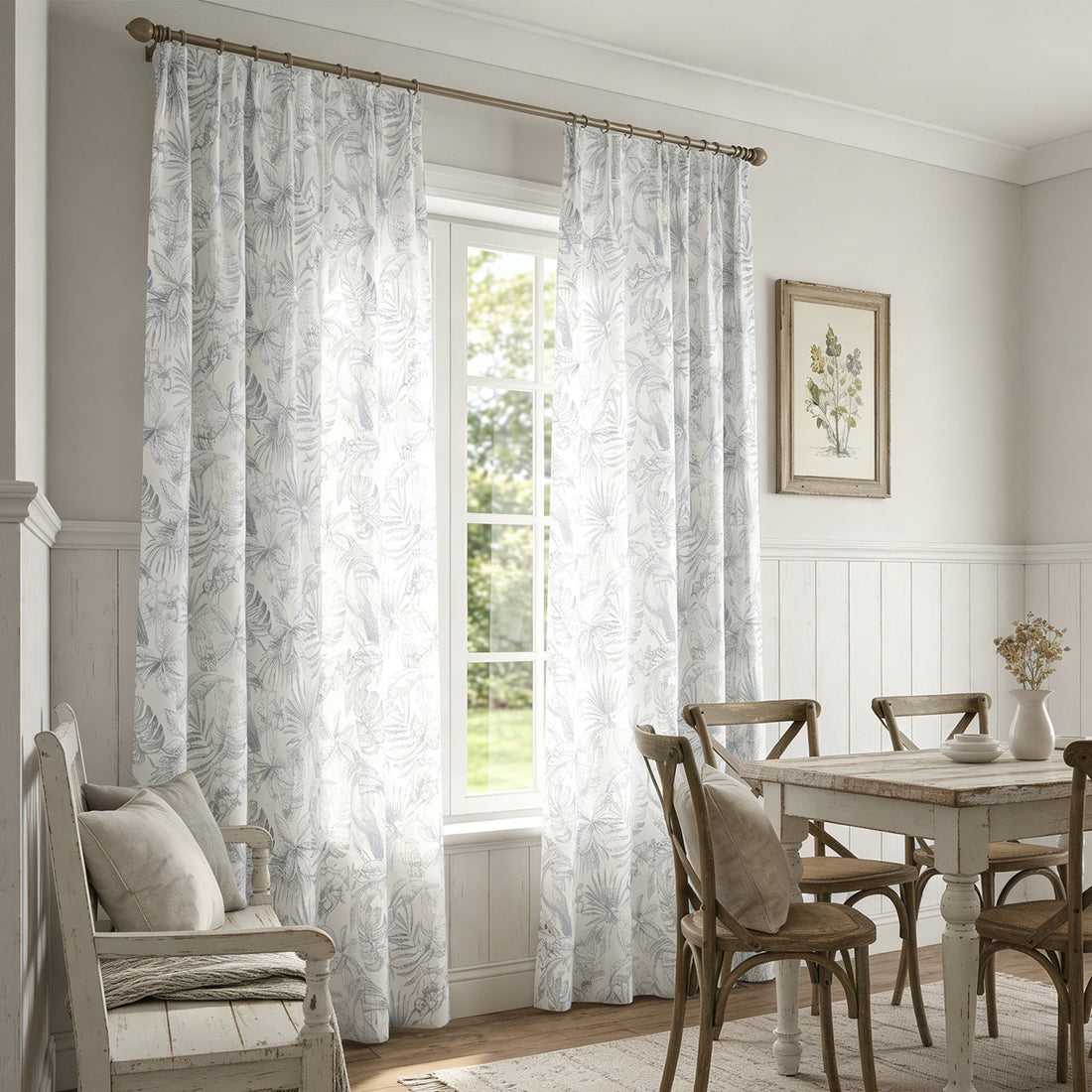 Remy Printed Bird Pattern Curtains