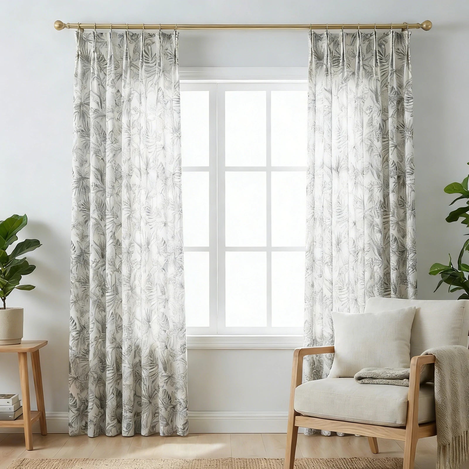 Remy Printed Bird Pattern Curtains