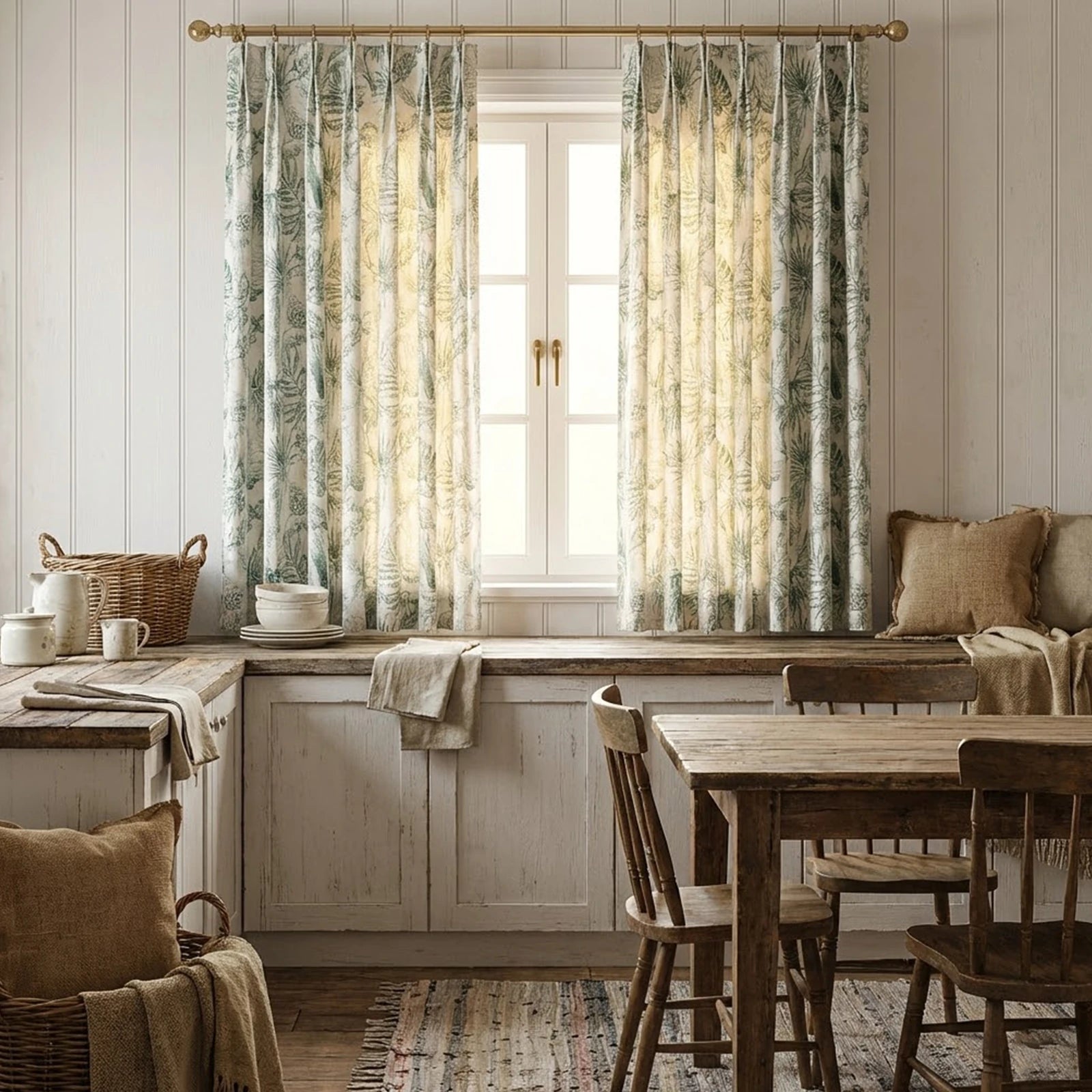 Remy Printed Bird Pattern Curtains