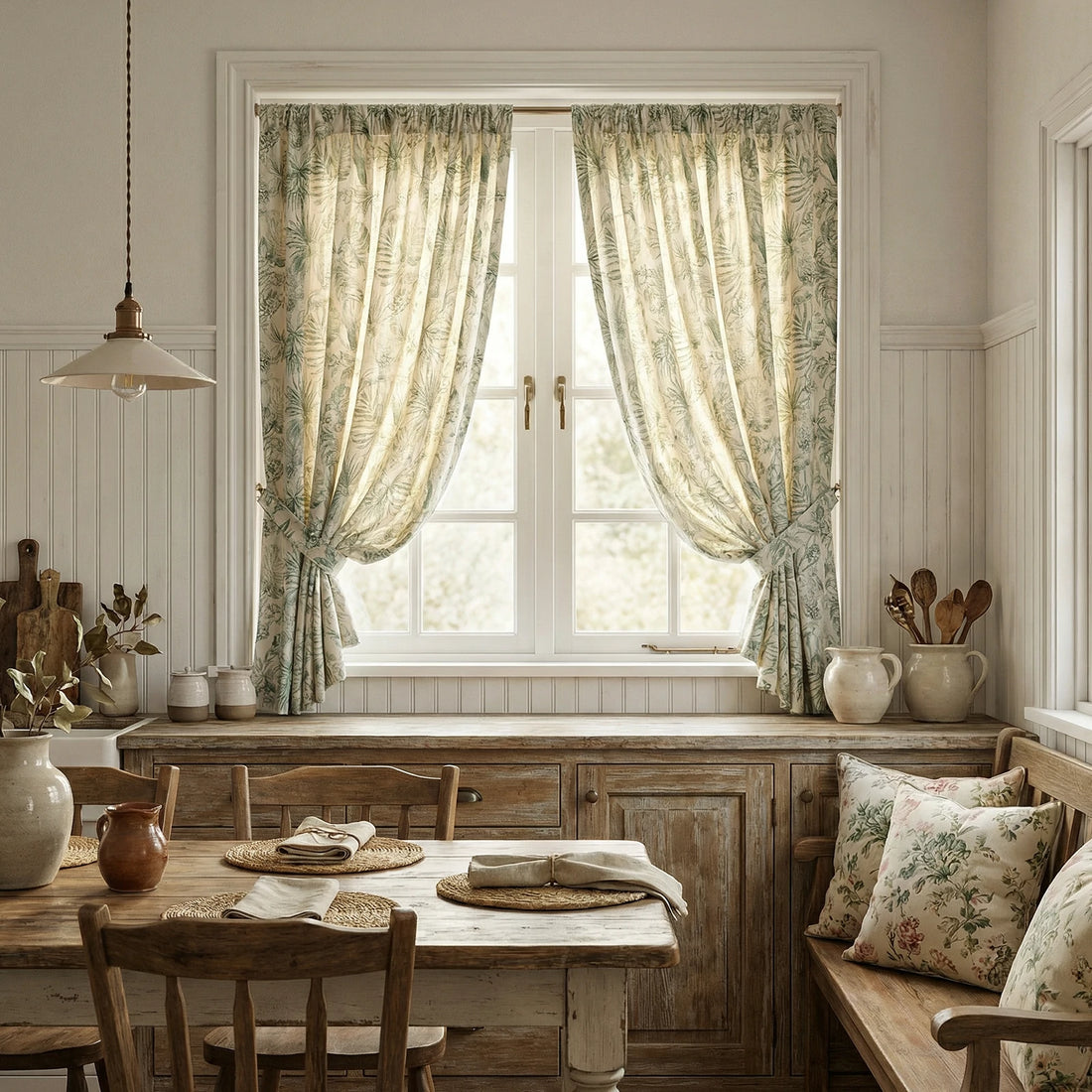 Remy Printed Bird Pattern Curtains