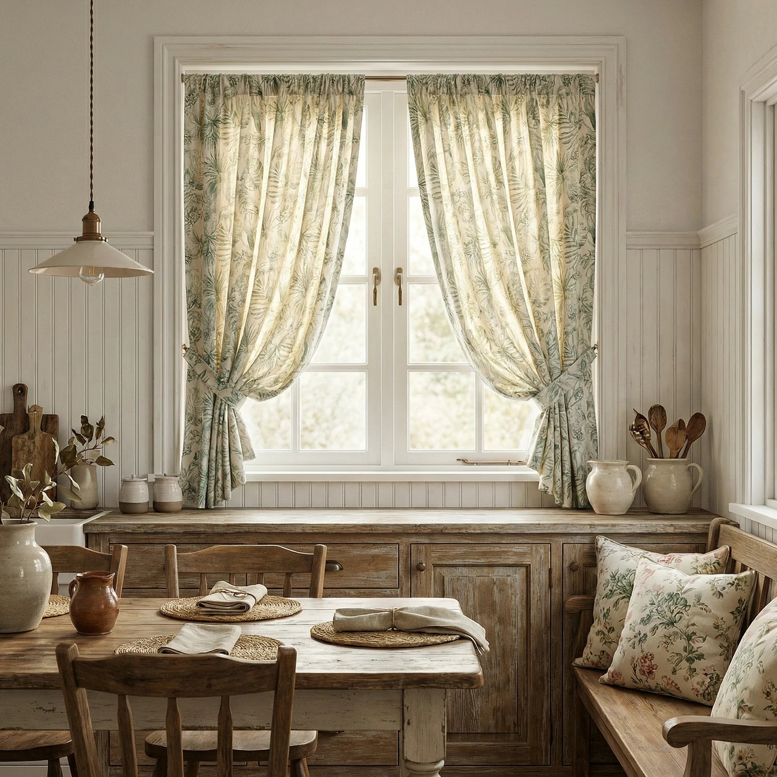 Remy Printed Bird Pattern Curtains