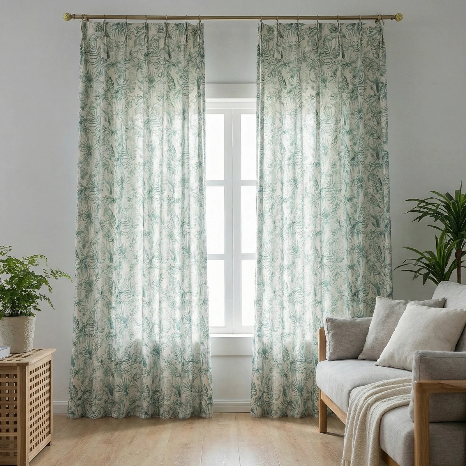 Remy Printed Bird Pattern Curtains