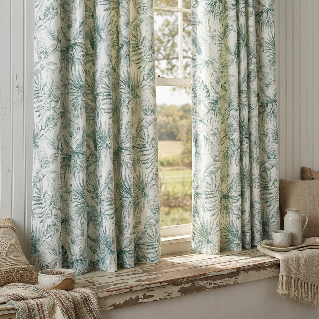 Remy Printed Bird Pattern Curtains
