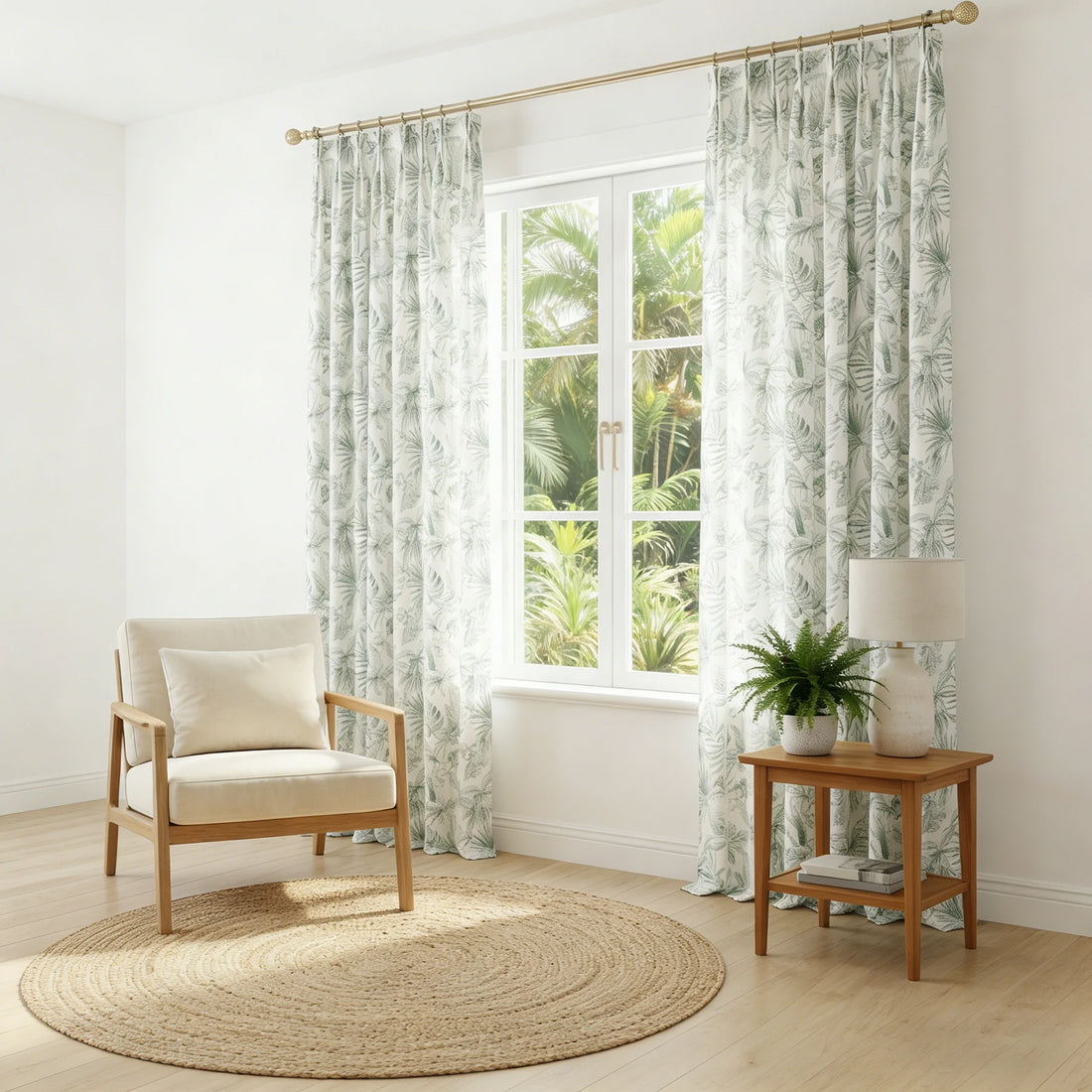 Remy Printed Bird Pattern Curtains