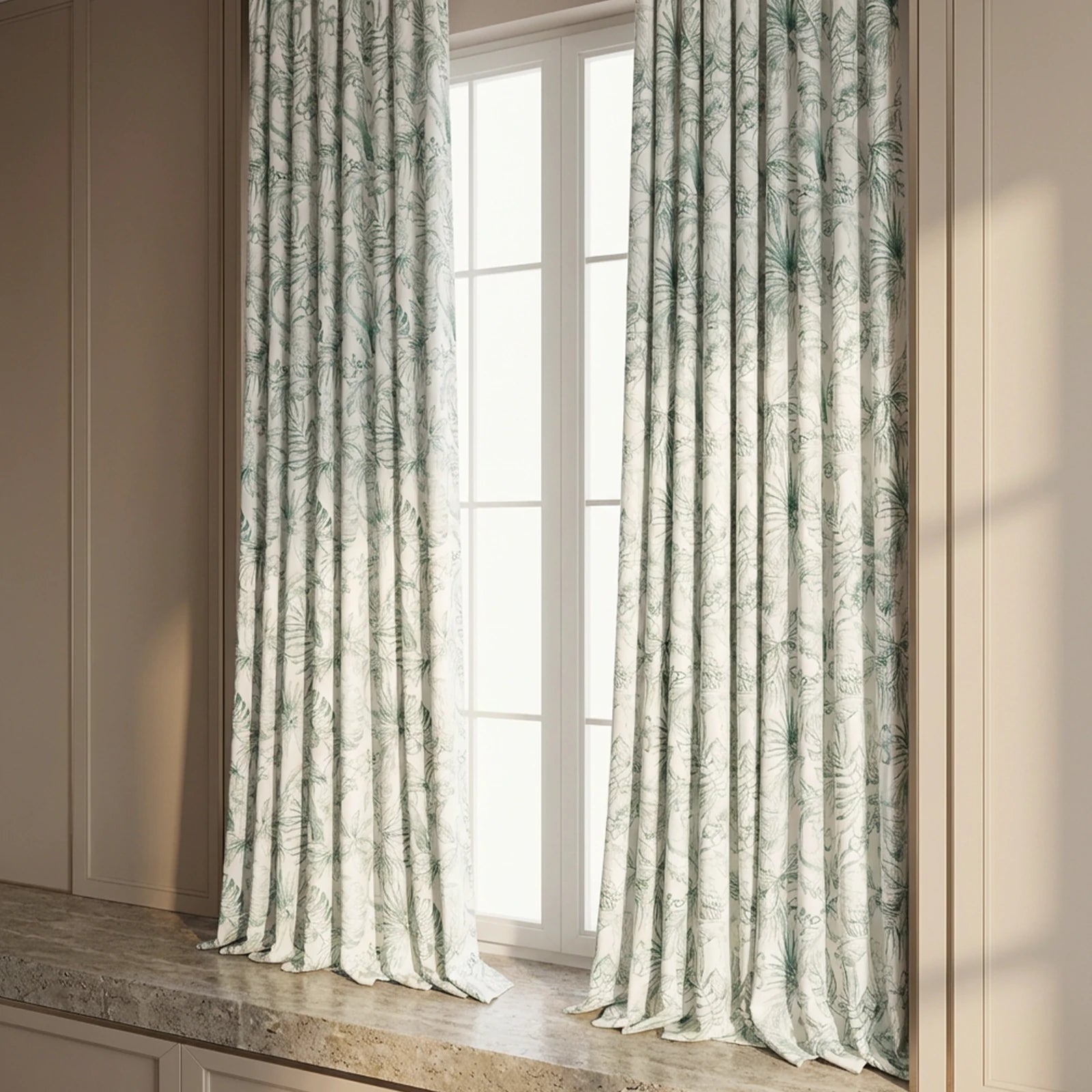 Remy Printed Bird Pattern Curtains