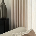 Samuel Floral Jacquard Linen Blend Sheer Curtains