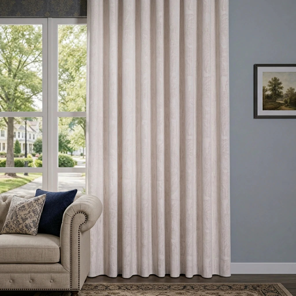 Samuel Floral Jacquard Linen Blend Sheer Curtains