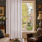 Samuel Floral Jacquard Linen Blend Sheer Curtains