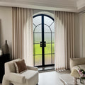Samuel Floral Jacquard Linen Blend Sheer Curtains