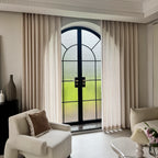 Samuel Floral Jacquard Linen Blend Sheer Curtains