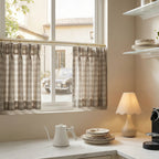 Simon Plaid Patten Cafe Curtains