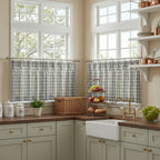 Simon Plaid Patten Cafe Curtains