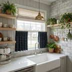 Simon Plaid Patten Cafe Curtains