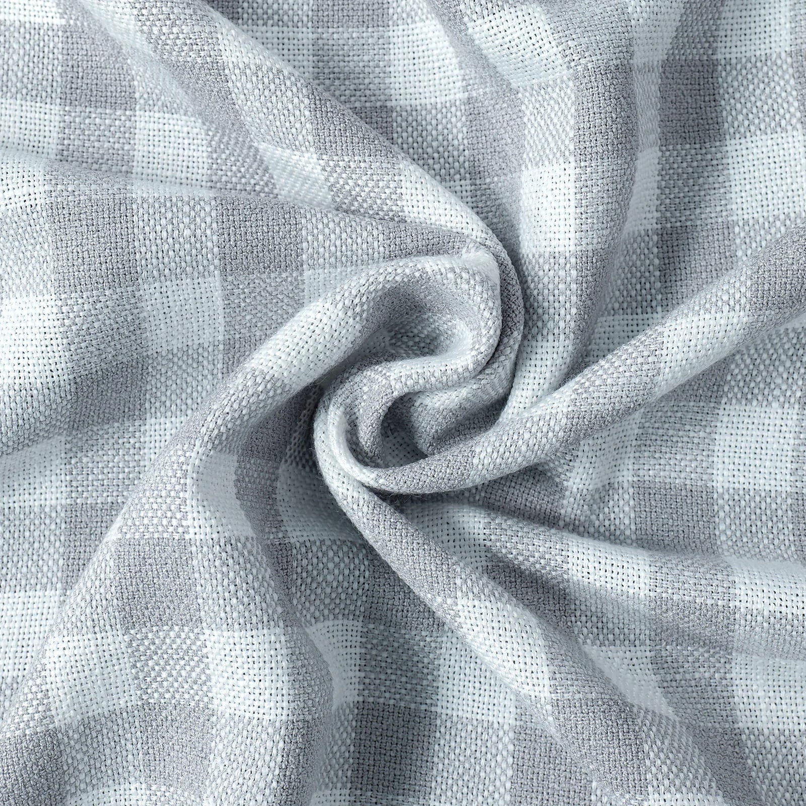 Simon Plaid Linen Textured Curtains