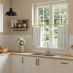 Simon Plaid Patten Cafe Curtains